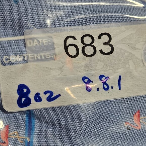 Mens Short Sleeve Button-Up Shirt W/ Flamingo Surfboard Print Eco-Friendly By Fr - Picture 12 of 12